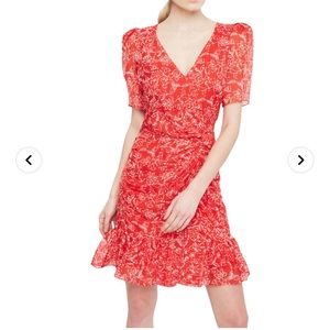Parker Krislyn Red Flounce Dress
